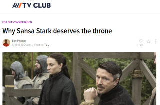 Why Sansa Stark Deserves the Throne