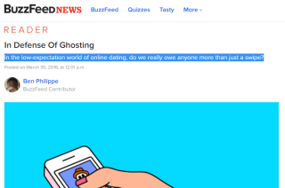 In Defense Of Ghosting