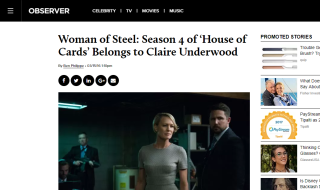 Woman of Steel: Season 4 of ‘House of Cards’ Belongs to Claire Underwood